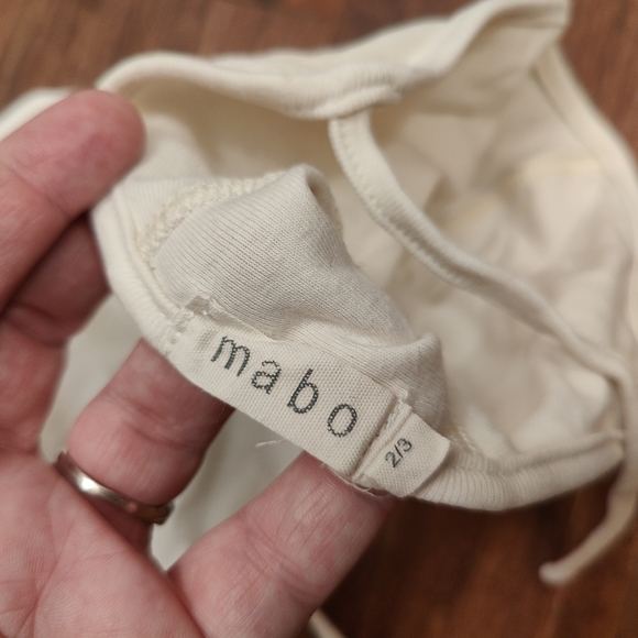 Cream Baby Bonnet Set 2/3 year - Picture 3 of 3